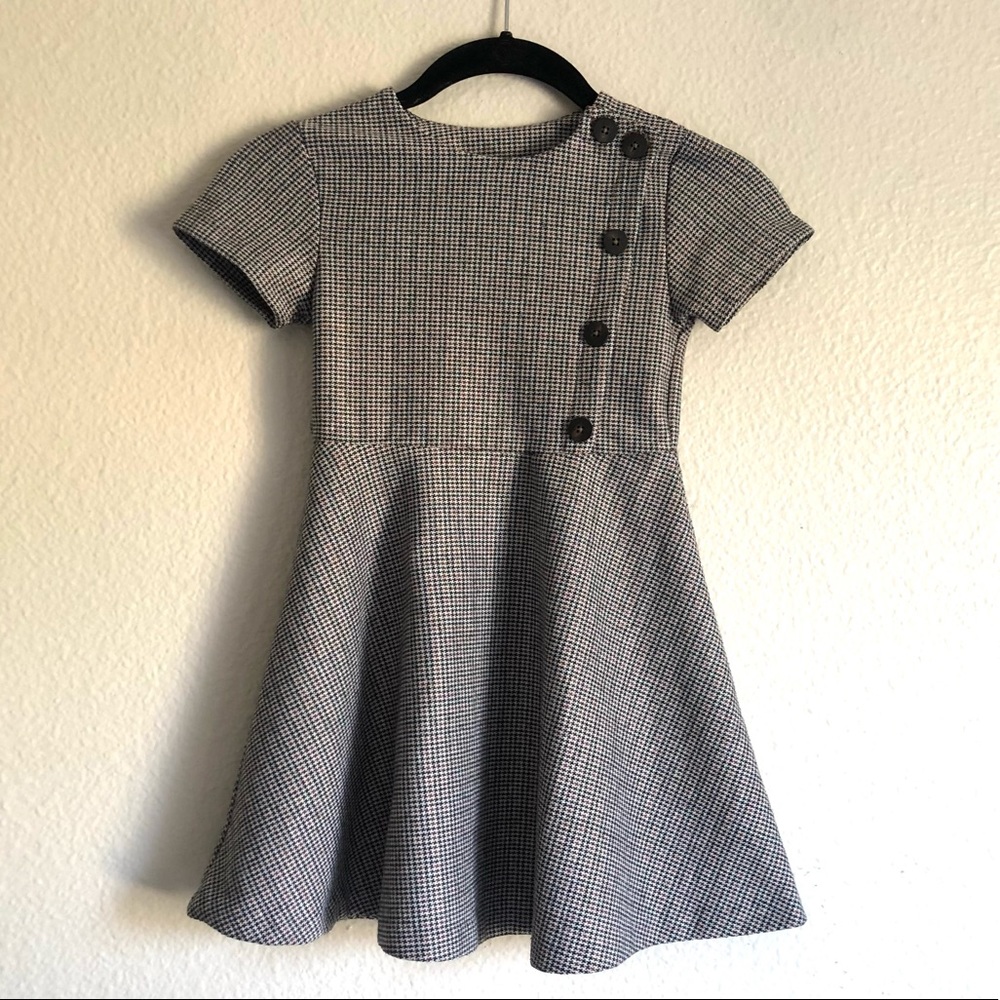 Zara Brown Houndstooth Girl’s Fashion Dress